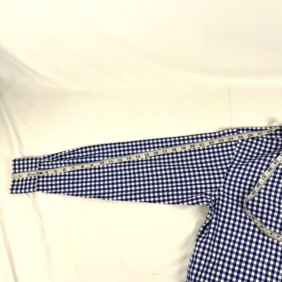 Mens Brooks Brothers Non-Iron Long Sleeve Button Up Shirt Size 15-33 Blue Check - Picture 5 of 7